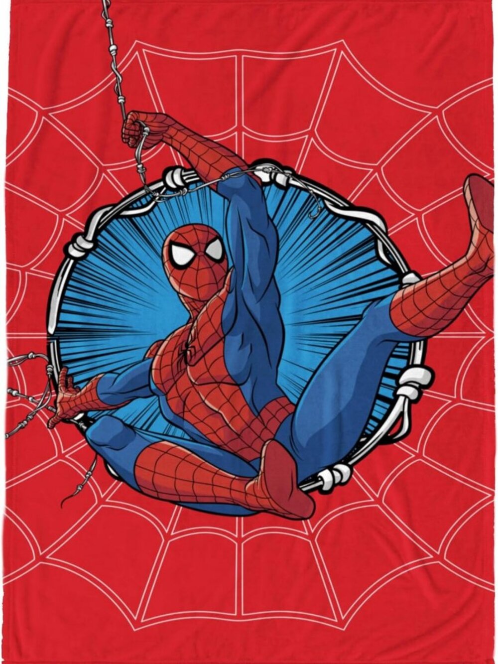 Cozy Kids Plush Fleece Throw Blanket - Soft Red Spiderman Design, 60x90